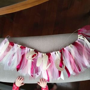 High chair skirt 1st birthday